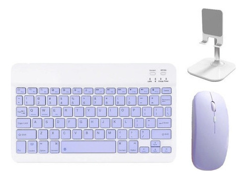 Kit De Teclado, Ratón Bluetooth Y Soporte Para Teléfono Celu