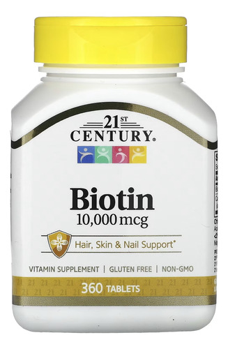 Biotina 10.000 Mcg 360 Comprimidos - 21st Century