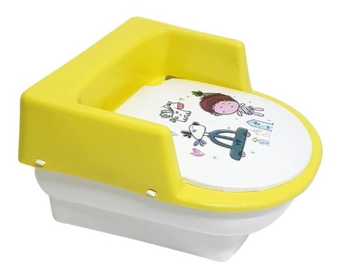  Baño Entrenador Infantil Tapa Recipiente Removible Amarillo