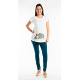 Blusa Maternidad Licra Algodon - 8004beb