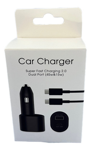 Cargador Para Samsung Usb-c De Auto Cable Carga Super Rápida