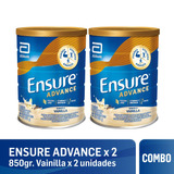 Suplemento En Polvo Abbott  Ensure Advance Carbohidratos Sabor Vainilla En Lata De 1.7kg Pack X 2 U