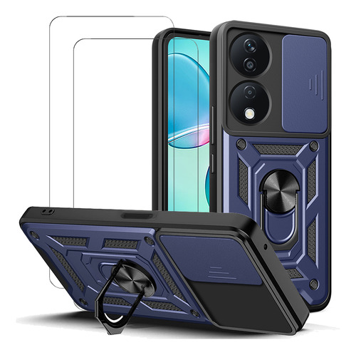 Funda Compatible Con Honor X7b Uso Rudo Carcasa + 2 Micas