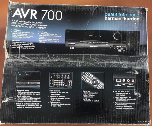Harman Kardon Amplificador Avr700 Con Control Remoto 5.1