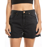 Short De Jean Rusty Classic Bronks Negro Mujer Original