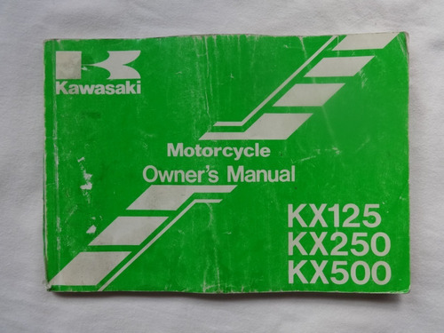 Manual Instruccion Kawasaki Kx125 Kx250 Kx500 Moto Catalogo