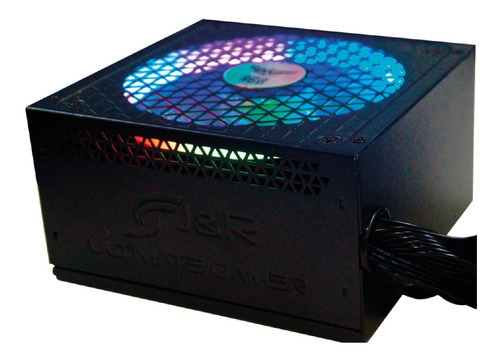 Fuente De Poder Gamer 550w 80 Plus Silver Rbg Color Negro