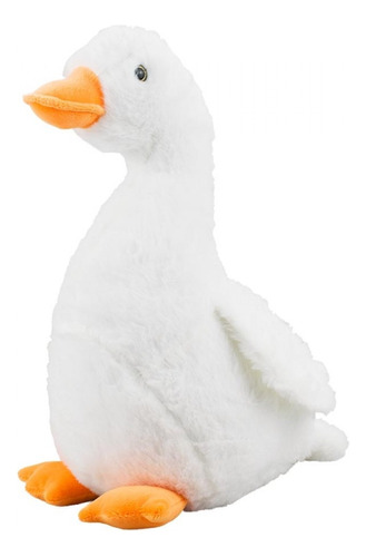 Pato Patinho Branco Animais De Pelúcia 27 Cm