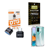 Kit Usb Para Tipo C + Capa Xiaom Redminote 10s + Película 3d