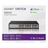 Switch Gigabit 24 Portas 10/100/1000 Ultra Link Ul-1024d 