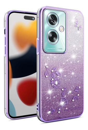 Funda Para Oppo Serie A Con Purpurina Para Mujeres Y Niñas