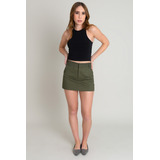 Falda Short Corto De Fit Ajustado Tiro Alto High Street