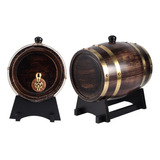 Barril De Whisky Para Vino Negro A Rayas Retro De 3 Litros,