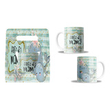 Kit Taza Y Caja, Feliz Dia Mamá, Para Regalo, 11oz, Ceramica