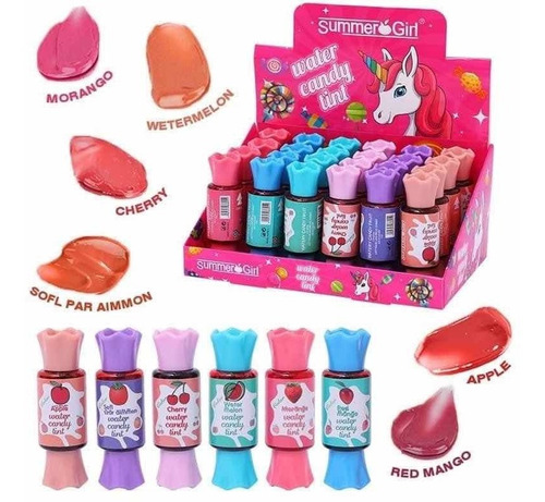 Pack 6 Labiales Lip Gloss Tinta De Labios Dulce Candy