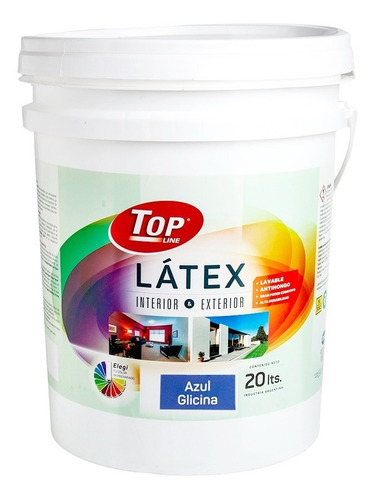 Pintura Latex Lavable Interior Exterior 20 Litros Colores