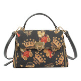 Bolso Satchel Con Estampado De Tapiz Van Gogh Bear V043