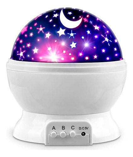 Proyector Luz Galaxia Velador Estrellas Led Usb Lampara !!! Color De La Estructura Blanco