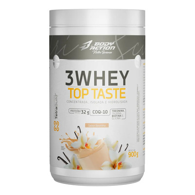 Bodyaction Tradicional Whey 3w Top Taste 900g (concentrado-iso-hidro) - Sabor Baunilha | Frete grátis