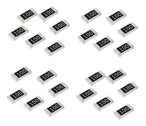100 Pzs Resistor 10 Ohm 1/4w Smd 1206 Rs-06k100jt