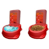 Kit 2un Potes De Ração E Agua- Comida Para Cães E Gatos