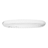 Travessa De Cristal Leaf Lyor 39,5 Cm - Decoração Elegante