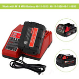 Topbatt Cargador De Repuesto Compatible Con Milwaukee M18 Ca