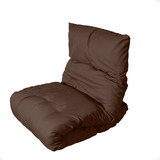 Assento Almofada Futon Colchonete 60x170cm - Marrom