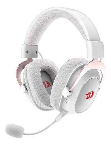 Headset Gamer Redragon Zeus Pro Sem Fio 2.4ghz 7.1 Rgb White