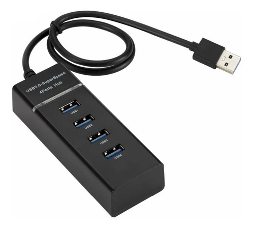 Hub Usb 4 Puertos Extension Multiplicador Adaptador Usb 3.0 