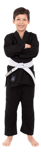 Kimono Jiu Jitsu Torah Kids Combate Preto Infantil Com Faixa