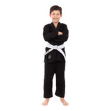 Kimono Jiu Jitsu Torah Kids Combate Preto Infantil Com Faixa