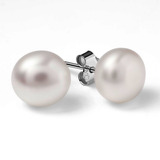 Pendientes Perlas Blancas Brillante Artificial Dama Aretes