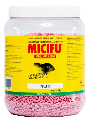 Pellets Veneno Para Ratones Ratas Micifu 1kg