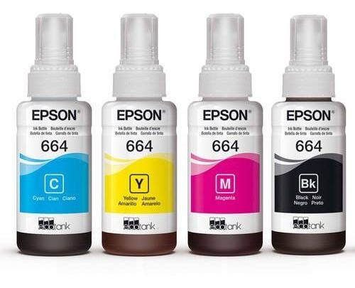 Tinta Epson T664  Negra /colores Original