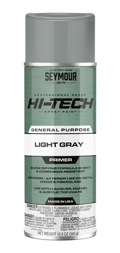 Seymour Pintura Primer Fondo Automotriz Metal, Gris Claro