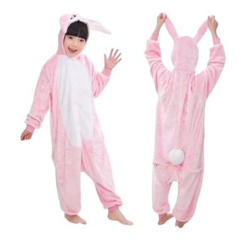 Pijama Y Disfraz Niños Conejita Polar Kigurumi Enteritos 6
