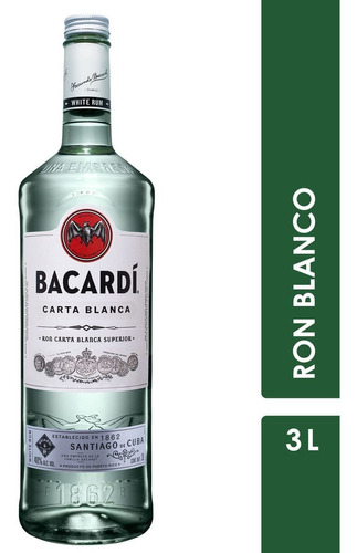 Ron Bacardi Carta Blanca 3000ml