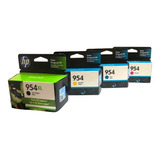 Pack Kit 4 Cartucho Hp 954xl Bk , 954 Colores