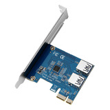 Tarjeta De Expansión Pcie 1 A 2 Pcie A 2 Puertos Usb3.0, Grá