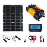 Inversor De Corriente De 500w 12v Kit Inicio 18w Panel Solar