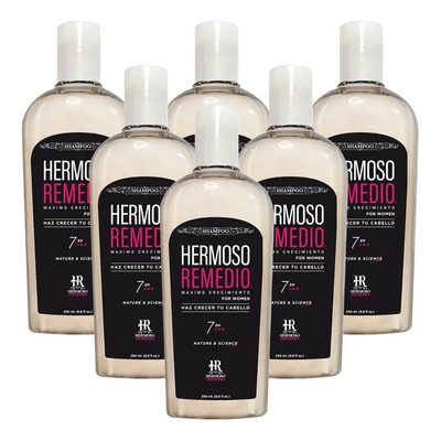 6 Shampoo Crecimiento Anti Caída Reparador Frizz Mujer 7en1 | Meses sin interés