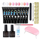 Gel Para Uñas Con Capa Base, Conjunto Total De Gel De Extens