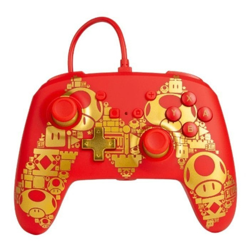 Control Powera Enhanced Wired Switch Mario Red Gold - Sniper