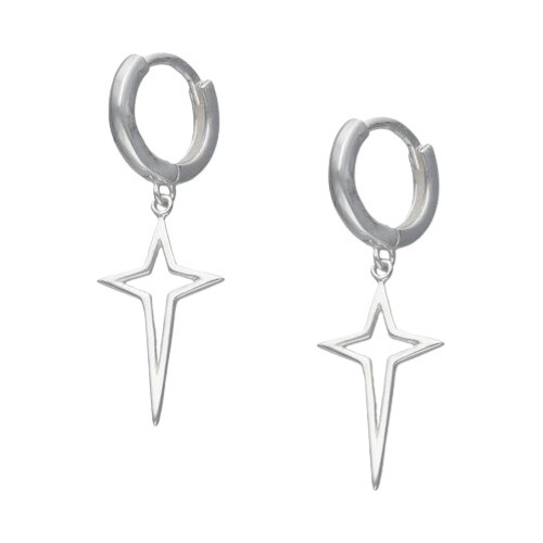 Argollas Cruz Estrella Para Hombre Mujer Unisex Plata 925