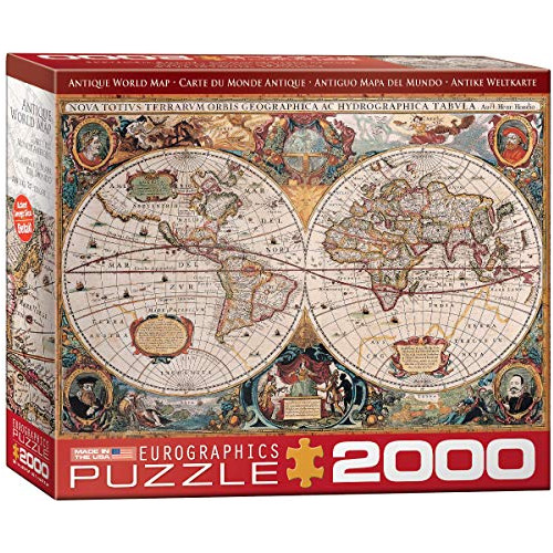 Eurographics Antique Map Of The World Jigsaw Puzzle (2000-pi