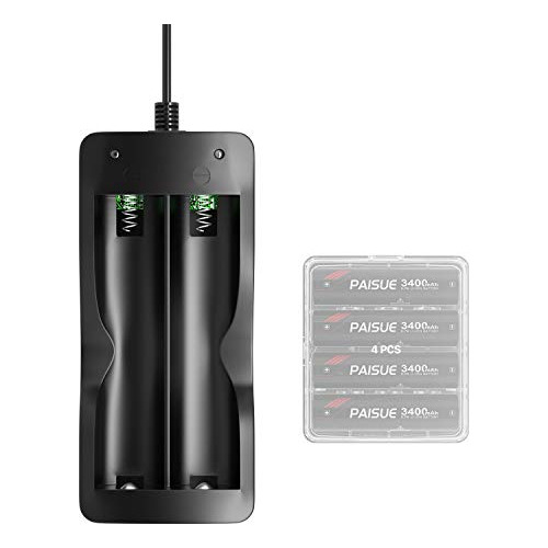 4 Paquete De Batería 3 7v Batería Recargable 3400mah ...