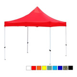 Toldo Automatico 2x2 Fierro Blanco Color Rojo Uv