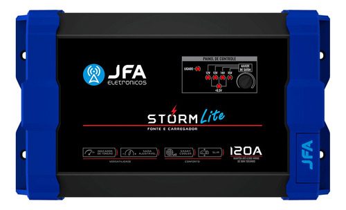 Fonte Carregador Automotivo Jfa 120a Storm Lite 12v Bivolt Cor Preto