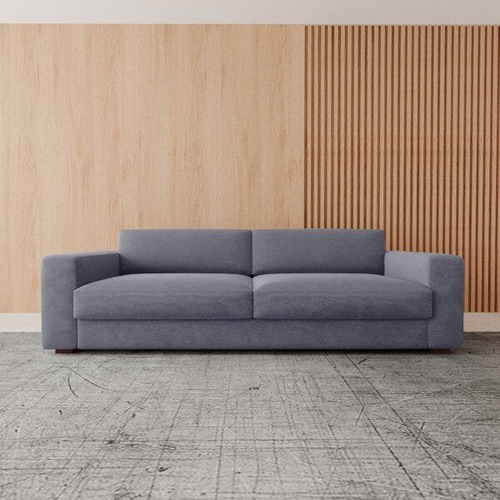 Sofa Living 2 Lugares 180 Neo Mescla Cinza Claro E Fi